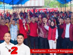 Ratusan Tim Pemenangan RD-FPK Kecamatan Padangguni di Kukuhkan