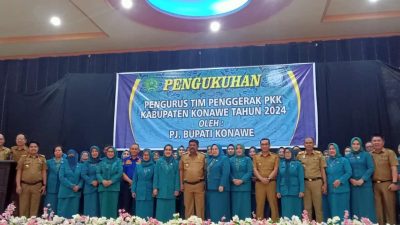 Pj Bupati Konawe Stanley Kukuhkan Pengurus TP PKK Konawe 2024