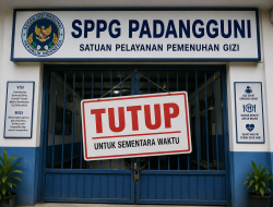 Dapur SPPG Padangguni Ditutup Usai Dugaan Keracunan Massal
