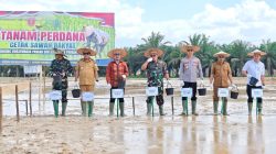 Pangdam Hasanuddin bersama Bupati Konawe Tanam Padi Perdana di Lahah Cetak Sawah Baru Meraka